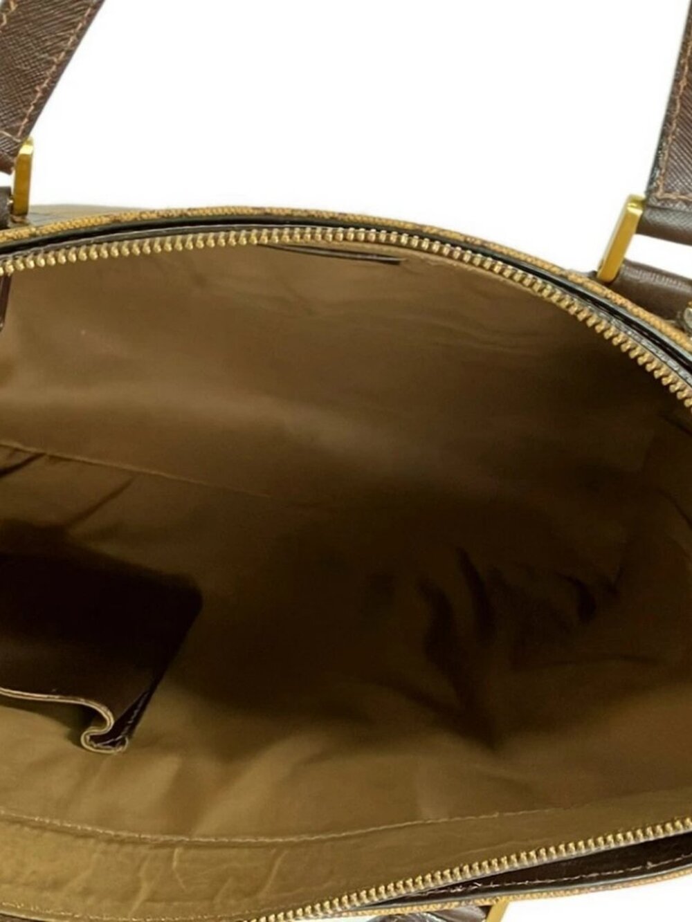 MORABITO Light Brown Dark Brown PVC Leather Handbag - Picture 9 of 9